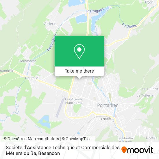 Mapa Société d'Assistance Technique et Commerciale des Métiers du Ba