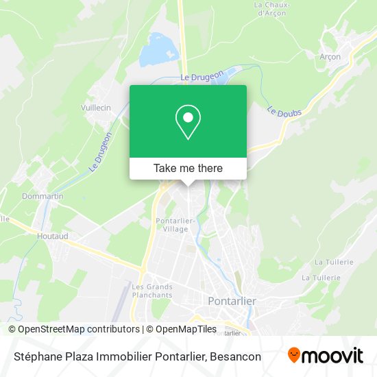 Stéphane Plaza Immobilier Pontarlier map