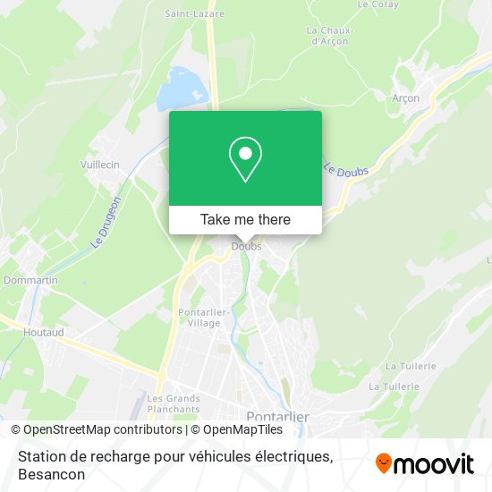 Station de recharge pour véhicules électriques map