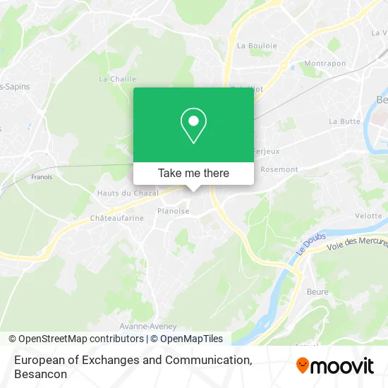 European of Exchanges and Communication map
