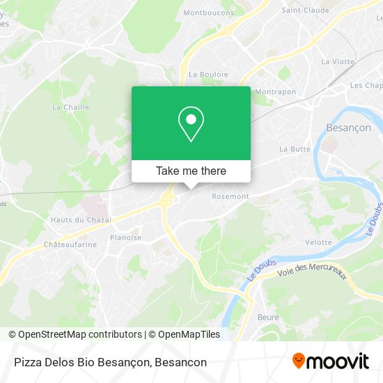 Pizza Delos Bio Besançon map