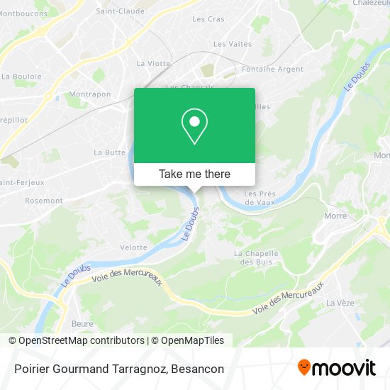 Poirier Gourmand Tarragnoz map