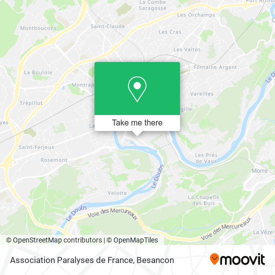 Mapa Association Paralyses de France