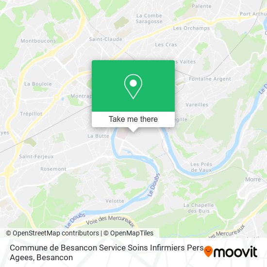 Commune de Besancon Service Soins Infirmiers Pers Agees map