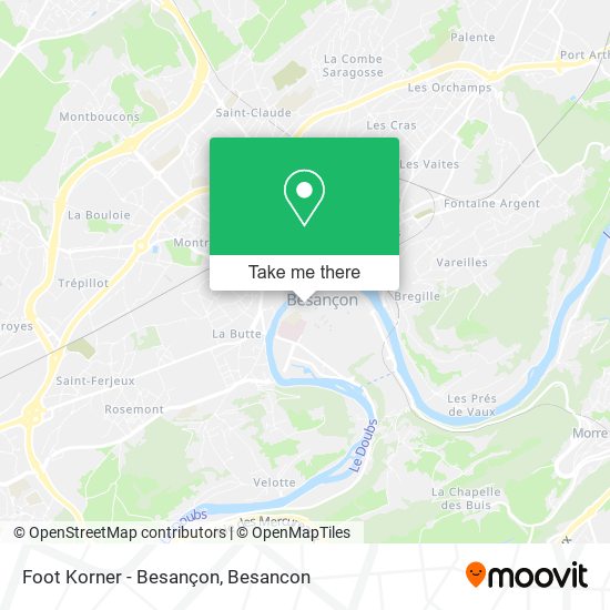 Mapa Foot Korner - Besançon