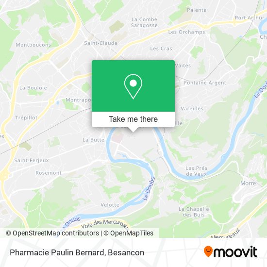 Mapa Pharmacie Paulin Bernard