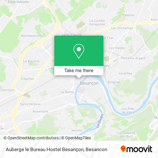 Auberge le Bureau Hostel Besançon map