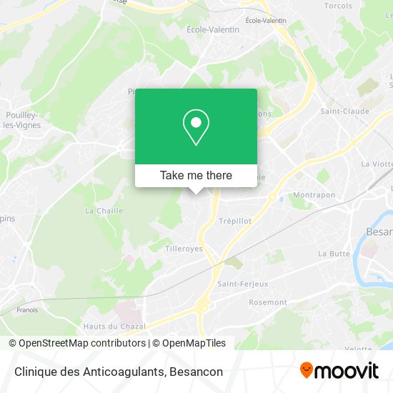 Clinique des Anticoagulants map