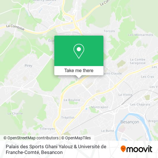 Palais des Sports Ghani Yalouz & Université de Franche-Comté map