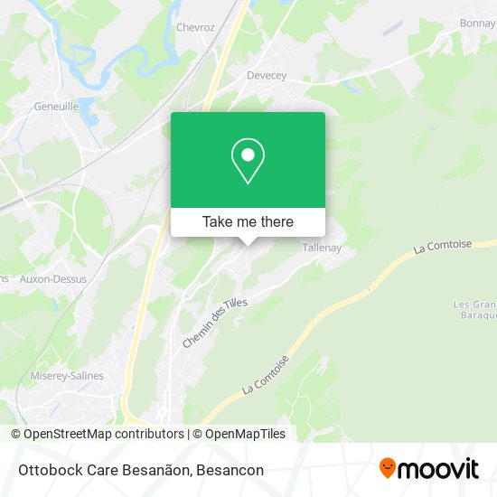 Ottobock Care Besanãon map