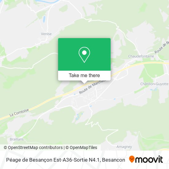 Péage de Besançon Est-A36-Sortie N4.1 map