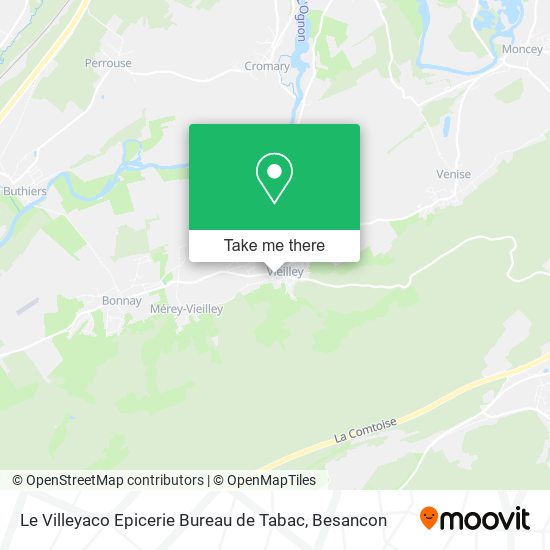 Le Villeyaco Epicerie Bureau de Tabac map