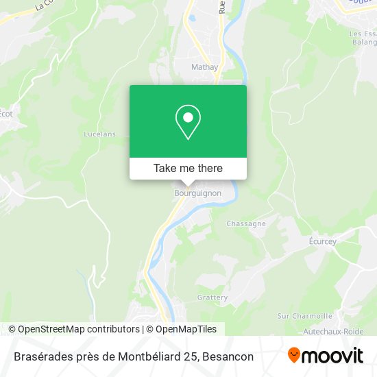 Mapa Brasérades près de Montbéliard 25