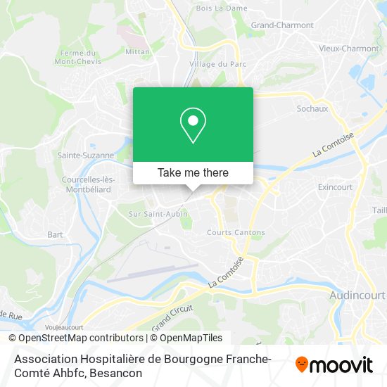 Association Hospitalière de Bourgogne Franche-Comté Ahbfc map
