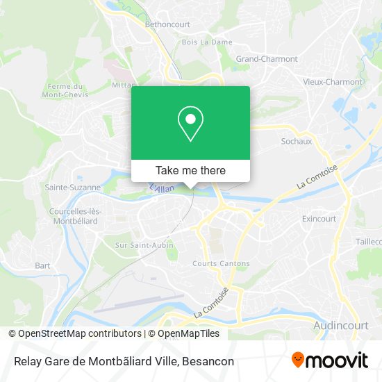 Mapa Relay Gare de Montbãliard Ville