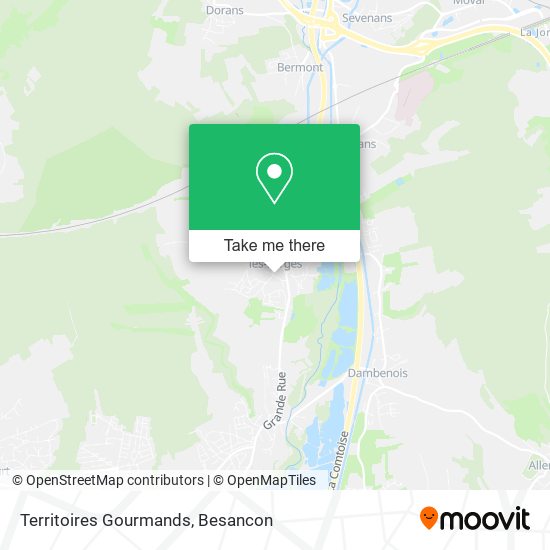 Territoires Gourmands map