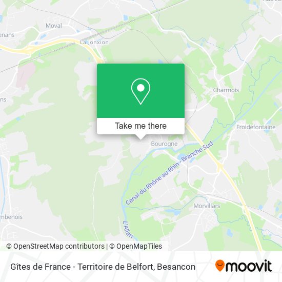 Gîtes de France - Territoire de Belfort map