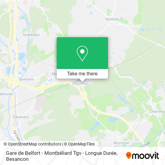 Mapa Gare de Belfort - Montbéliard Tgv - Longue Durée