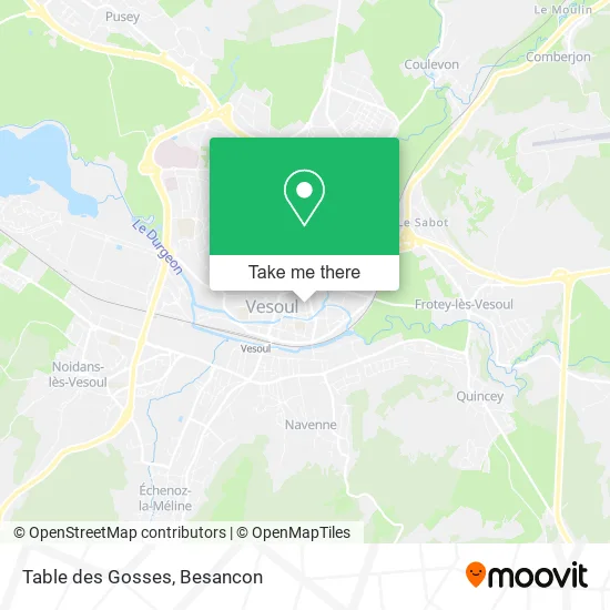 Table des Gosses map