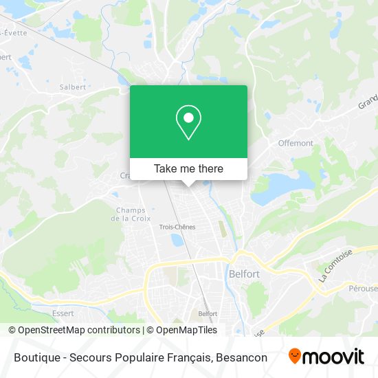Boutique - Secours Populaire Français map