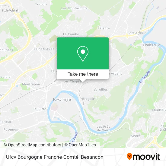 Ufcv Bourgogne Franche-Comté map