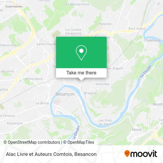 Alac Livre et Auteurs Comtois map