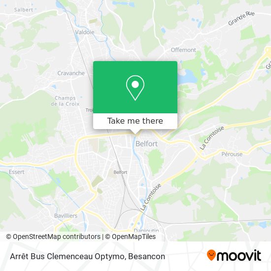 Arrêt Bus Clemenceau Optymo map