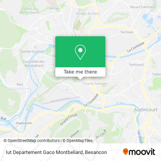 Iut Departement Gaco Montbeliard map