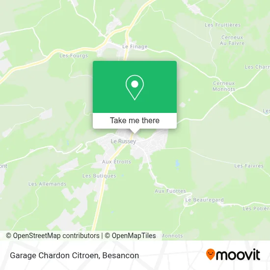 Garage Chardon Citroen map