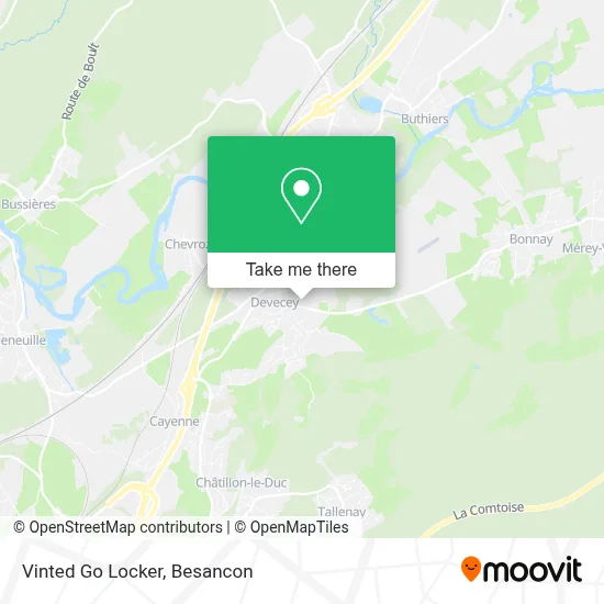 Vinted Go Locker map