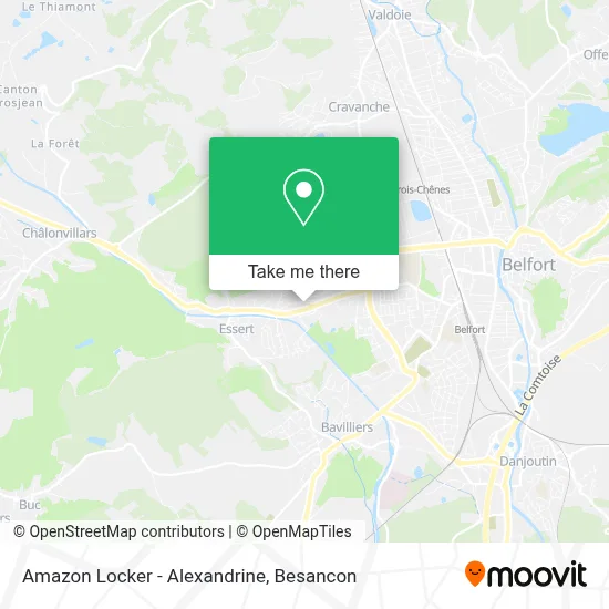 Amazon Locker - Alexandrine map