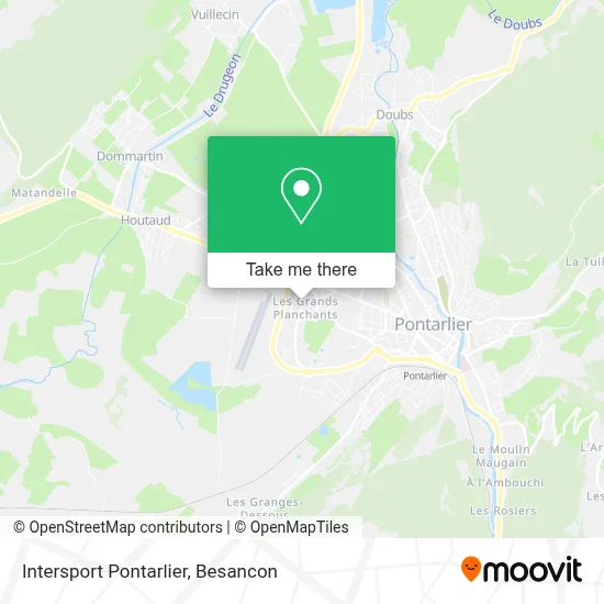 Intersport Pontarlier map
