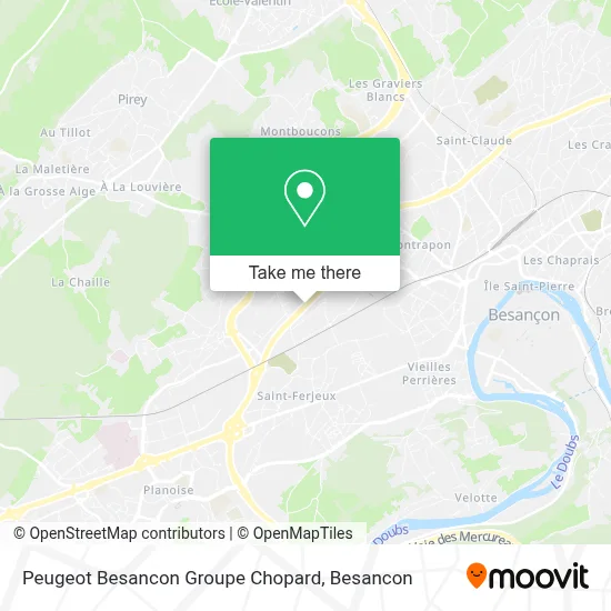 Peugeot Besancon Groupe Chopard map