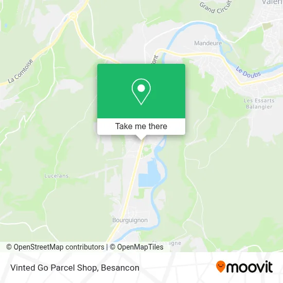 Vinted Go Parcel Shop map