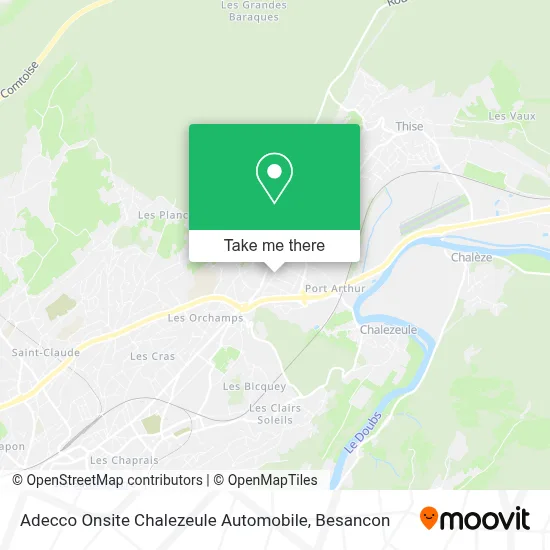 Adecco Onsite Chalezeule Automobile map