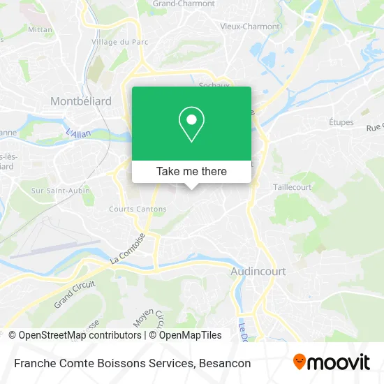 Franche Comte Boissons Services map