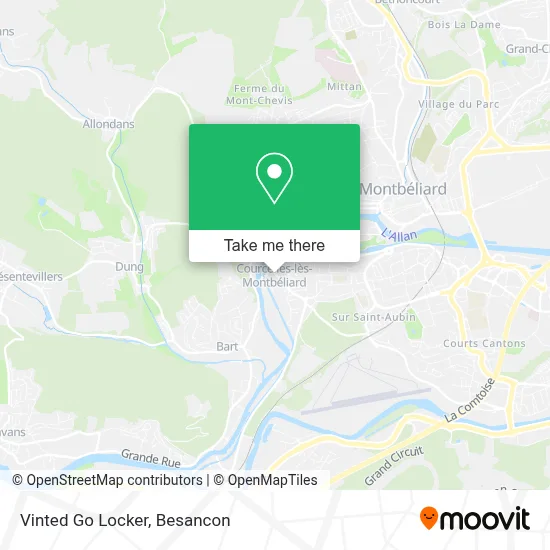 Vinted Go Locker map