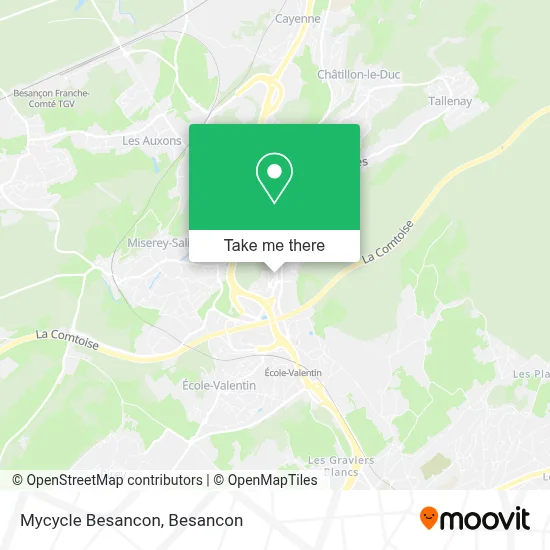 Mycycle Besancon map