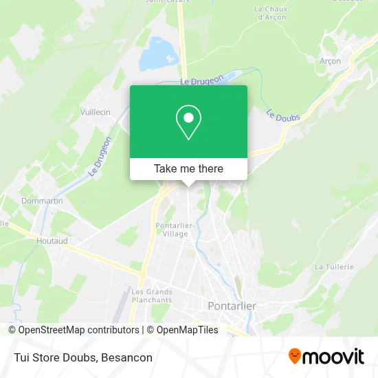 Tui Store Doubs map