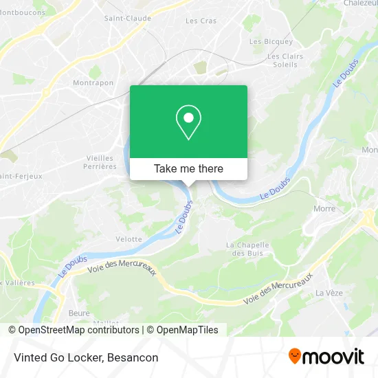 Vinted Go Locker map