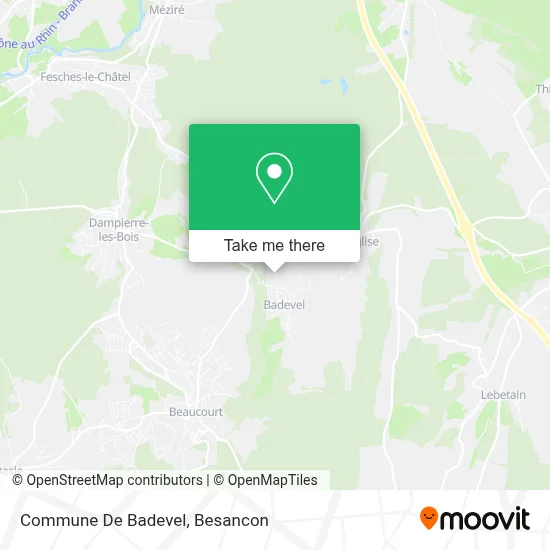 Commune De Badevel map