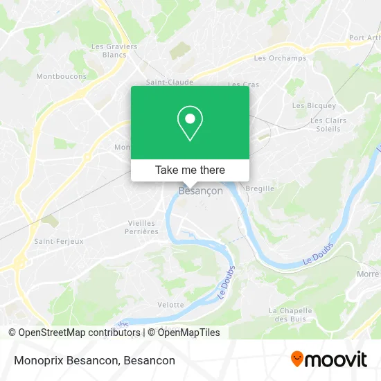 Monoprix Besancon map