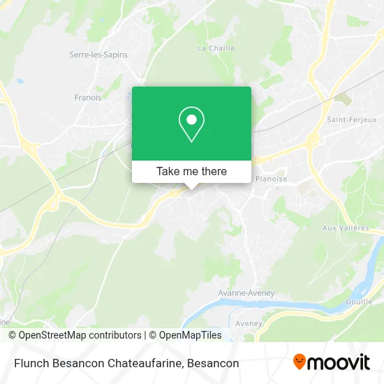 Flunch Besancon Chateaufarine map