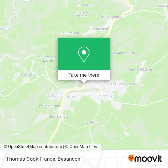 Thomas Cook France map