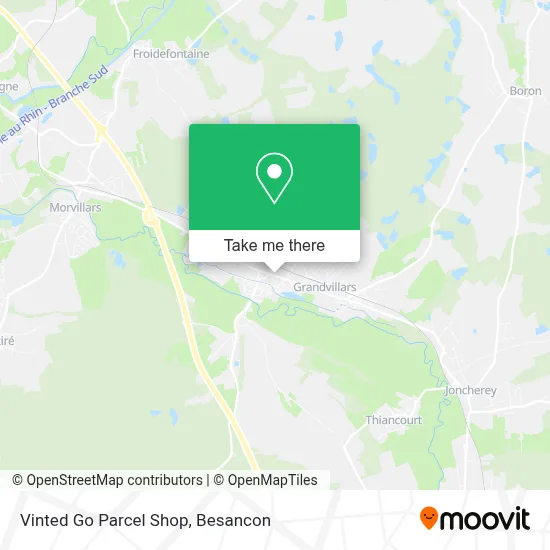 Vinted Go Parcel Shop map