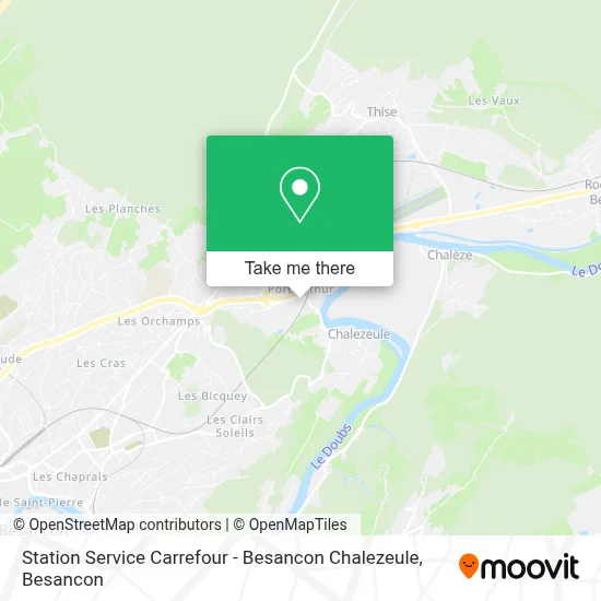 Station Service Carrefour - Besancon Chalezeule map
