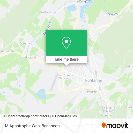 M Apostrophe Web map
