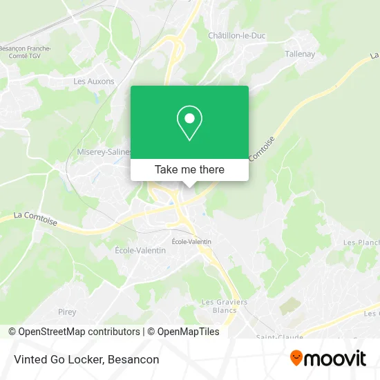 Vinted Go Locker map