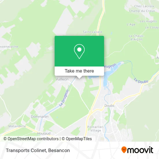 Transports Colinet map