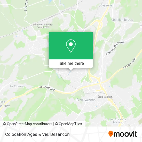 Colocation Ages & Vie map